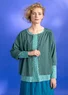 Vevd bluse «Hedda» i økologisk bomull (opalgrønn XXL)