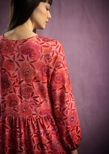 Robe à motif "Ada" en coton biologique/modal - brique