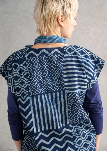 Kleid „Ritu“ aus Bio-Baumwollgewebe - indigo