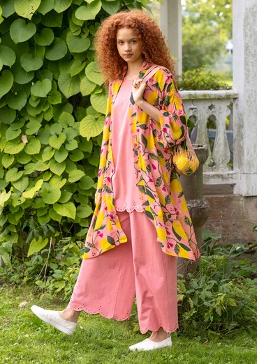 Trikåbyxa i ekologisk bomull - körsbärsblom