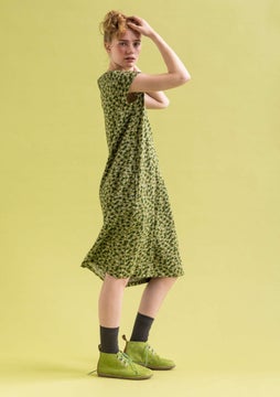 Trikåklänning Jane moss green/patterned