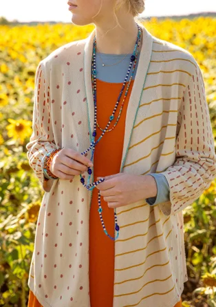 Strickjacke „Sigfride“ aus Bio-/Recycling-Baumwolle - auster