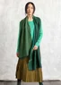 Satin-weave wool scarf (forest green One Size)