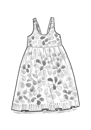 “Antoinette” woven dress in organic cotton - sapphire blue