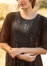 Woven “Strandfynd” dress in organic cotton (black L)