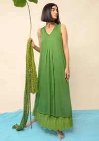 Trikotkleid aus Öko-Baumwolle/Modal - kaktus