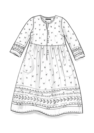 Robe "Kristine" en coton/laine - sable clair