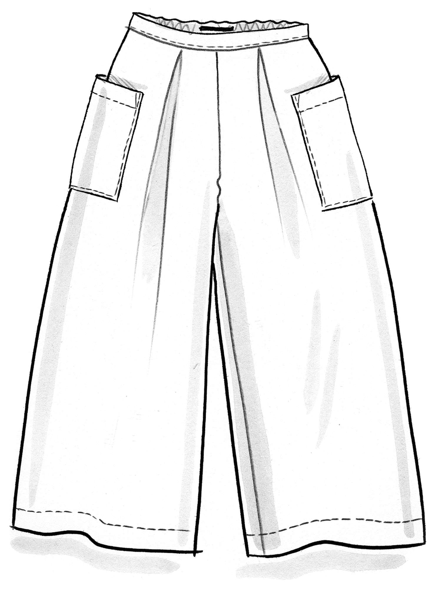 Pantalon en tissu de lin/lyocell