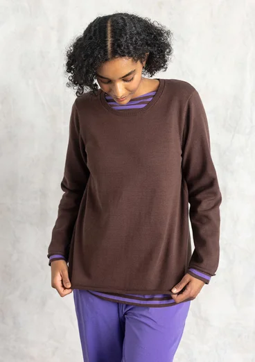 “Tove” Bästis sweater in organic/recycled cotton - mullberry