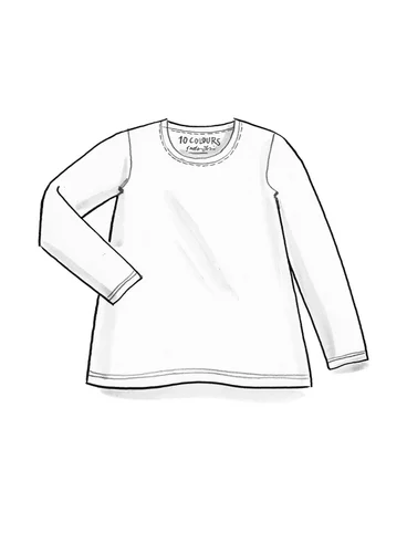 “Stella” jersey top in organic cotton/spandex - aubergine