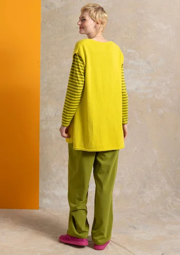 Strickpullunder aus Bio-/Recycling-Baumwolle - dijonsenf