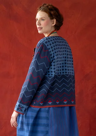 “Maria” organic/recycled cotton cardigan - indigo