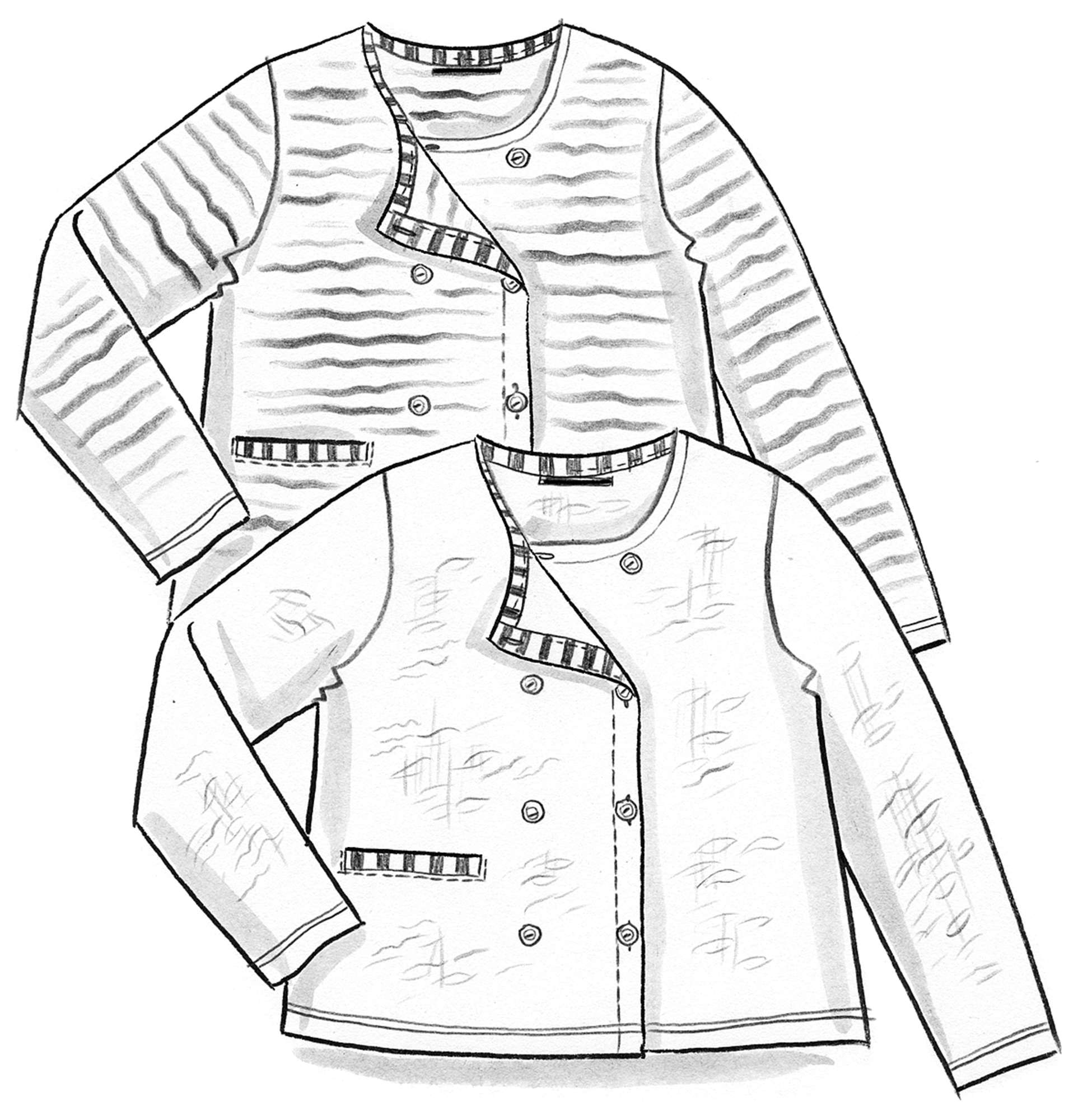 Organic cotton jersey cardigan