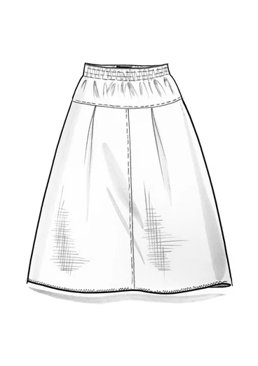 Woven skirt in linen - brilliant blue