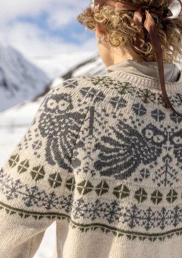 “Luna” lambswool blend sweater - light sand