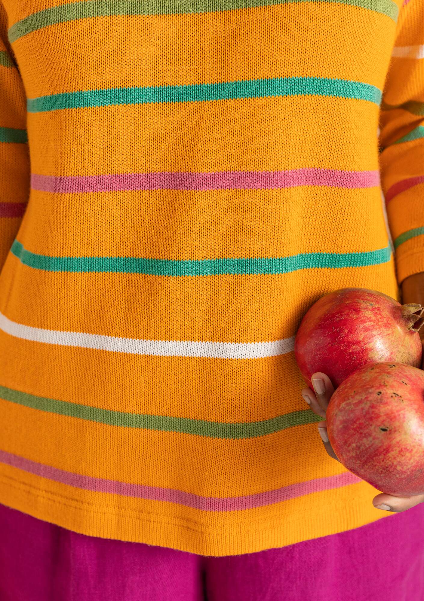 Farmer striped sweater sun yellow