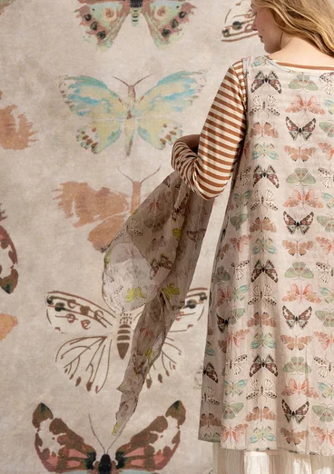 “Fjäril” organic cotton scarf - natural