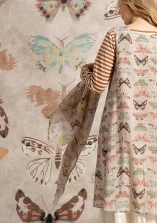 “Fjäril” organic cotton scarf - natural
