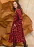 Gemustertes oder einfarbiges Jerseykleid „Frida“ aus Bio-Baumwolle (dunkelachatrot-gemustert M)