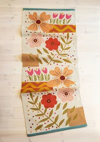 Läufer „Flora“ aus Bio-Baumwolle - multi