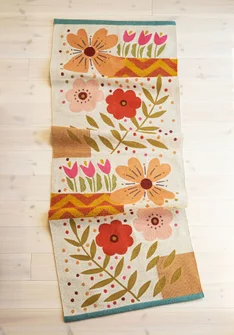 Läufer „Flora“ aus Bio-Baumwolle - multi