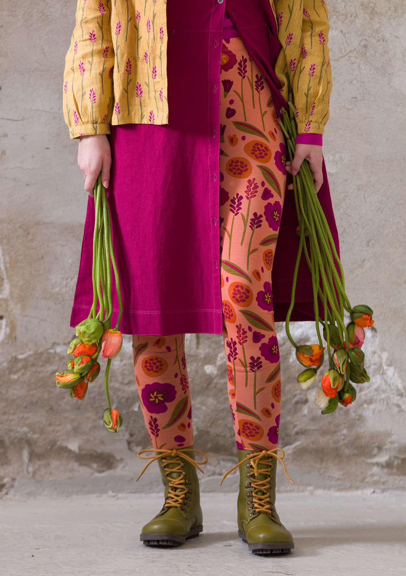 Tricot legging  Violette  van lyocell/elastaan lelie