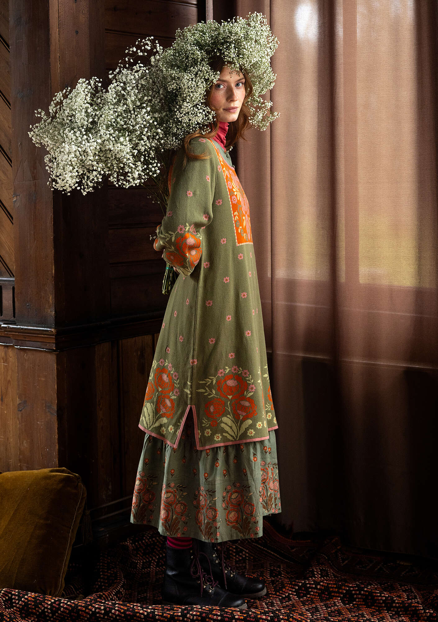 Stine” organic/recycled cotton knit fabric dress