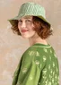 Vendbar hatt «Farmer» i økologisk bomull / lin (kiwi S/M)
