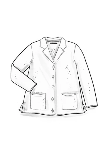 Knitted blazer crafted from felted organic wool - pesto/melange