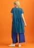 Robe en coton biologique tissé (turquoise/motif S)