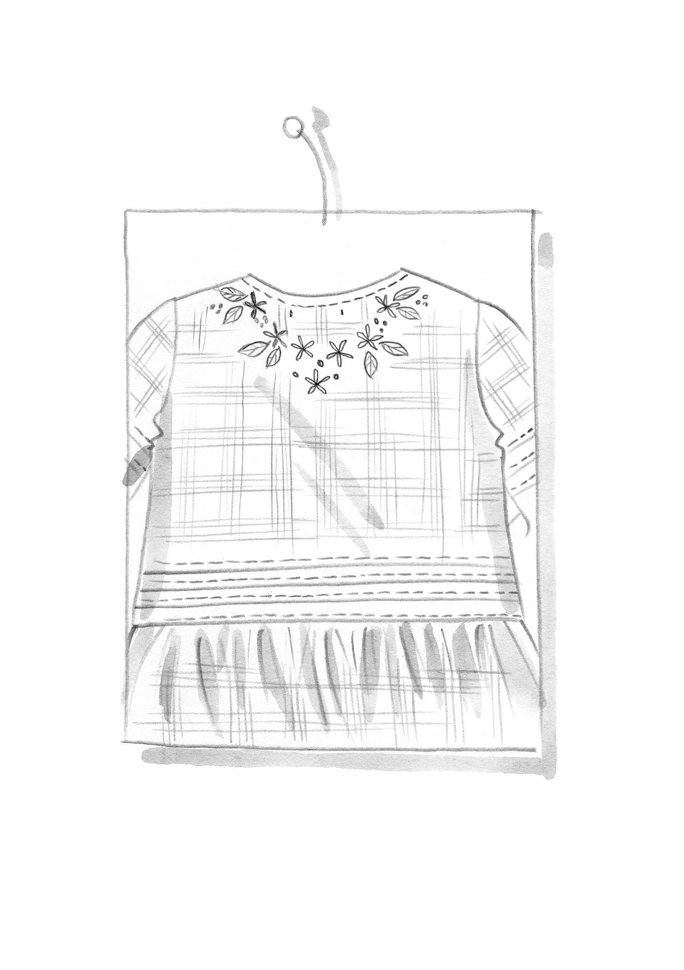 Bluse „Tanne“ aus Öko-Baumwolle halbgebleicht