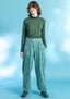 “Stella” organic cotton/elastane jersey trousers aquamarine thumbnail