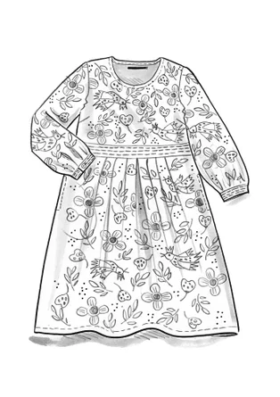 Robe "Silvertärna" en coton biologique tissé - gris perle/motif