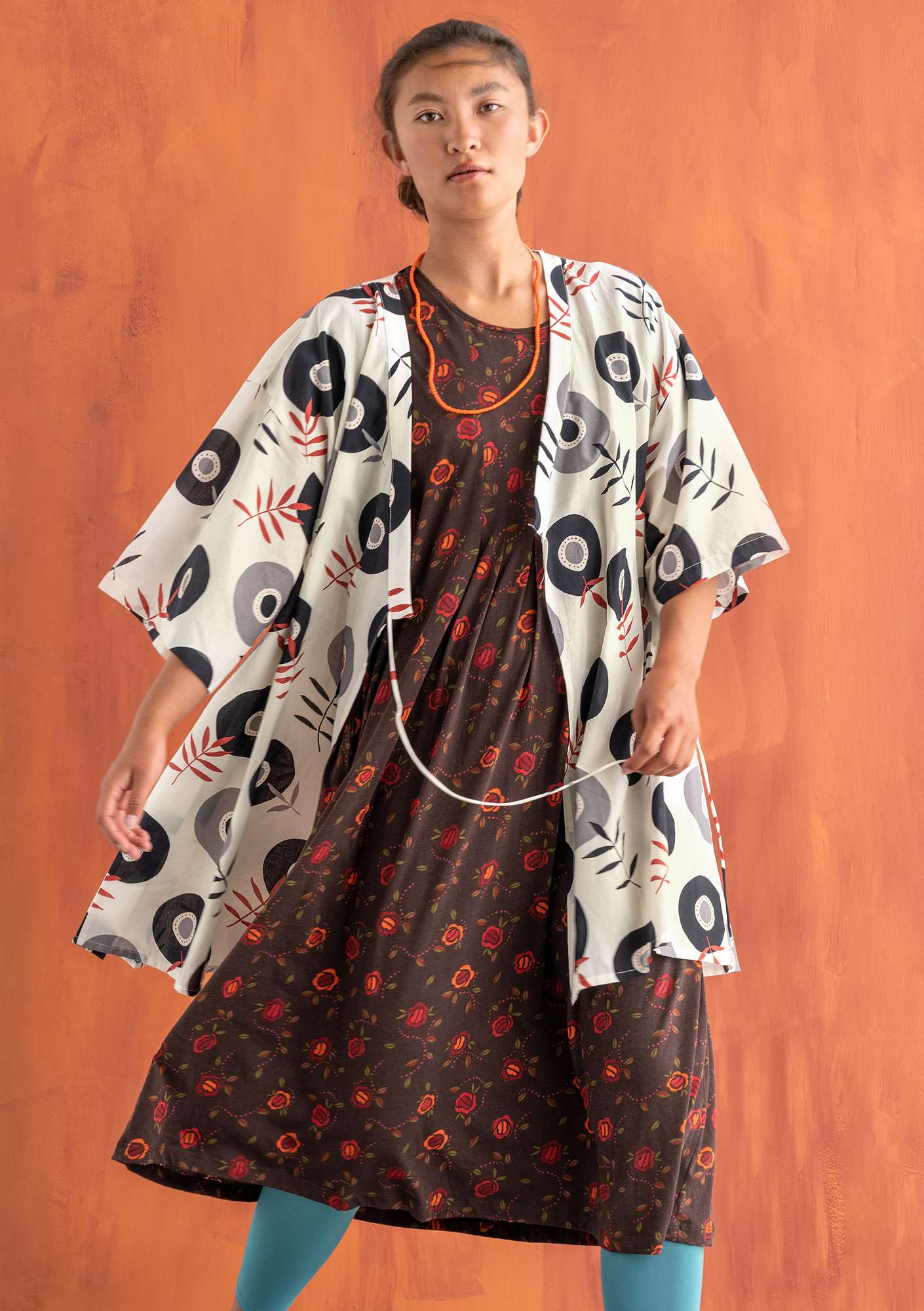 Kimono „Julie“ aus Öko-Baumwolle ungebleicht thumbnail