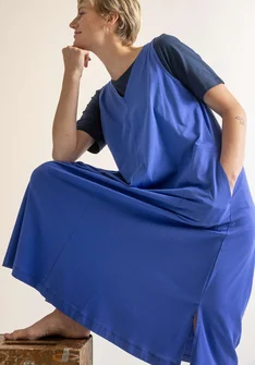 Organic cotton jersey dress - lupin