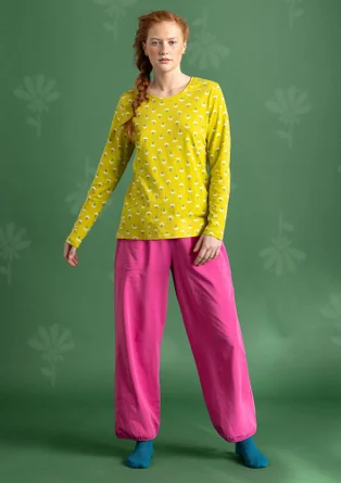 “Stella” organic cotton/elastane jersey trousers - dark peony