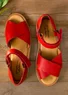 Sandaler i nappa (klarrød 41)