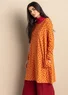 Tunique "Juliet" en jersey de coton biologique/modal (orange brûlée/motif S)