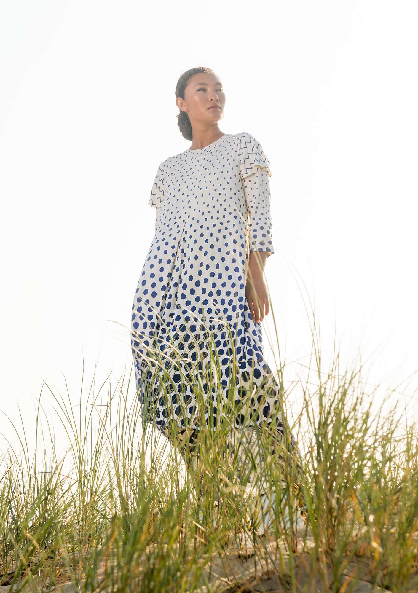 Kleid „Raster“ aus Micromodal/Elasthan mitternachtsblau thumbnail