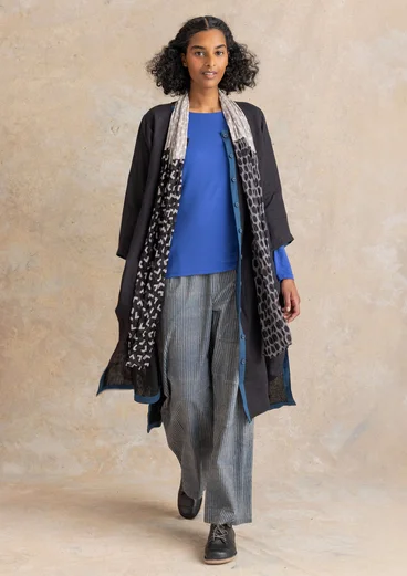 “Sally” organic cotton scarf - black