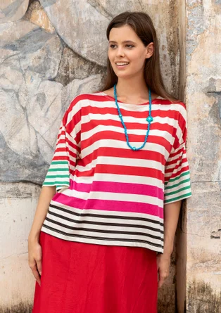 “Kochi” top in organic cotton/modal - wild strawberry