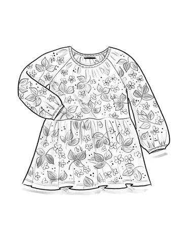 “Blåsippa” jersey tunic in organic cotton/modal - pistage