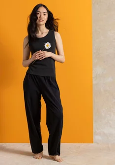 Jerseytop aus Bio-Baumwolle - schwarz