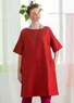 Robe ”Twin” en tissu de lin/coton biologique (cuivre S)