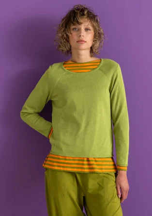 Pull en coton biologique/lyocell - kiwi