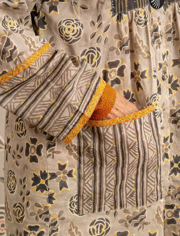 “Amber” organic cotton smock blouse - kalksten