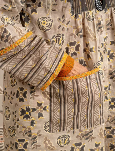 “Amber” organic cotton smock blouse - kalksten