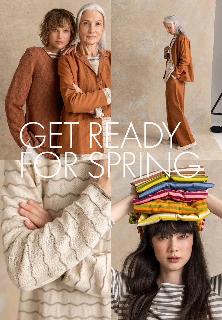 A collage of clothes from Gudrun Sjödén’s 2026 Spring collection.