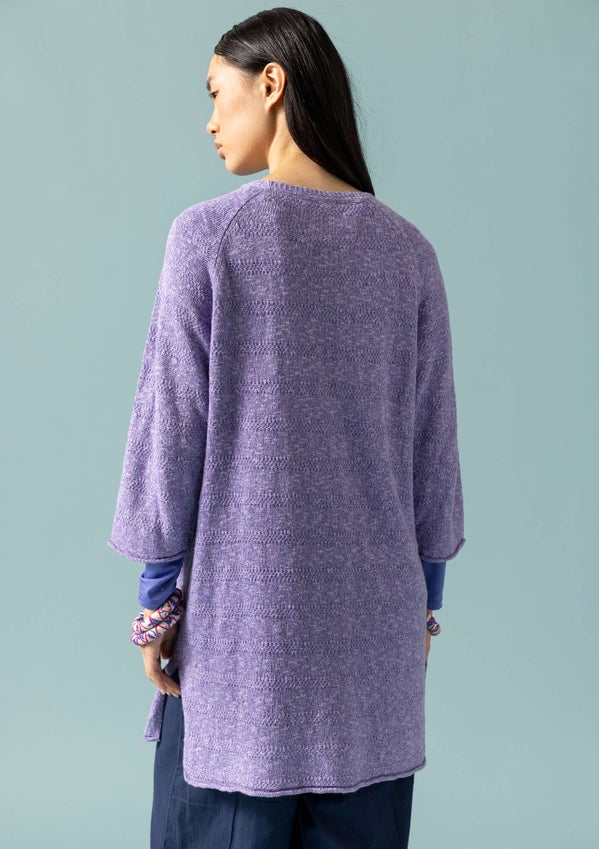 Linen blend sweater thistle