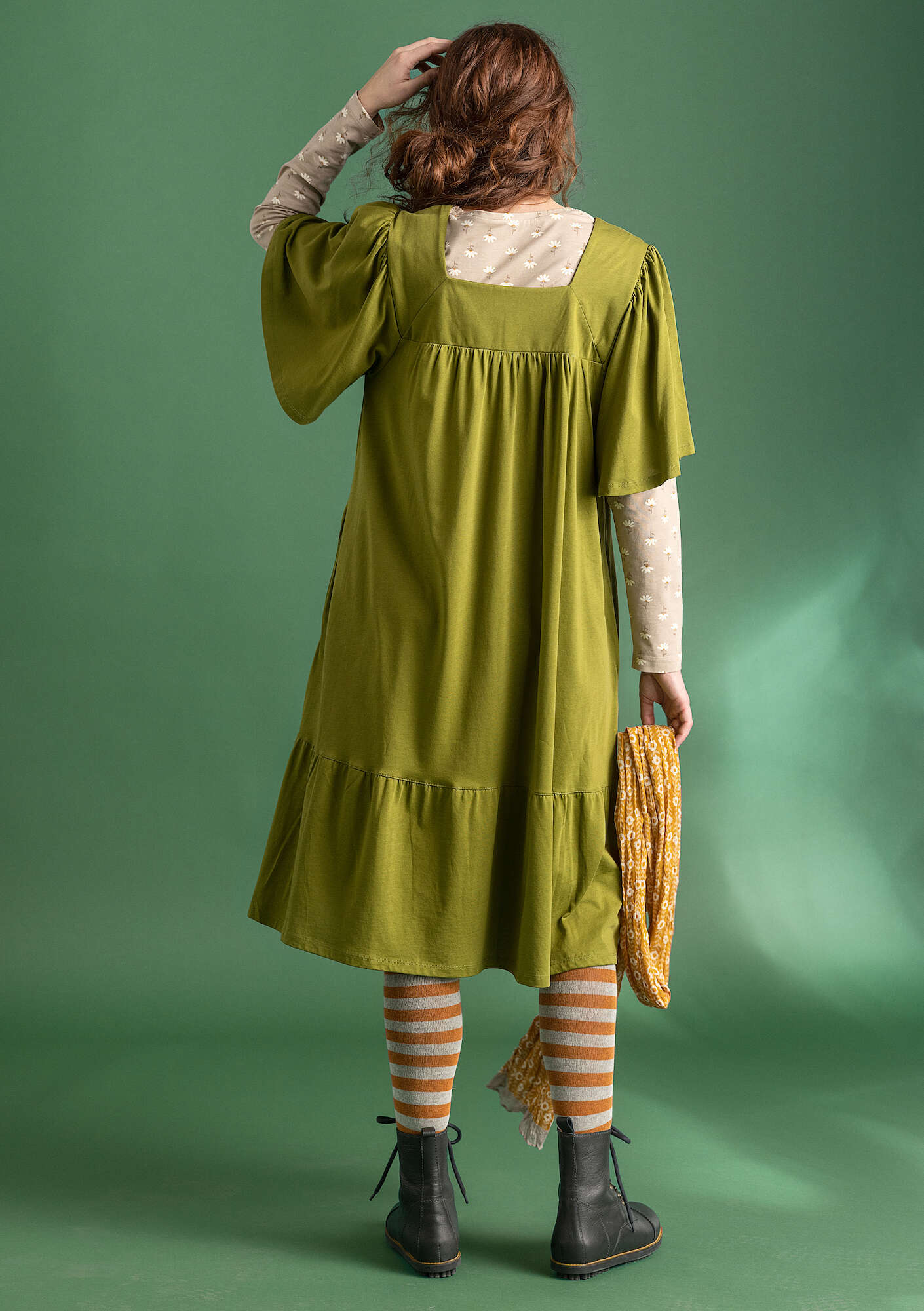 Jerseykleid aus Bio-Baumwolle/Modal moosgrün thumbnail